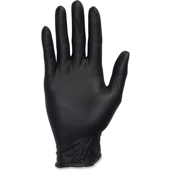 Safety Zone Nitrile Exam Gloves, 4 mil Palm, Nitrile, Powder-Free, XL, 100 PK, Black SZNGNEPXLK